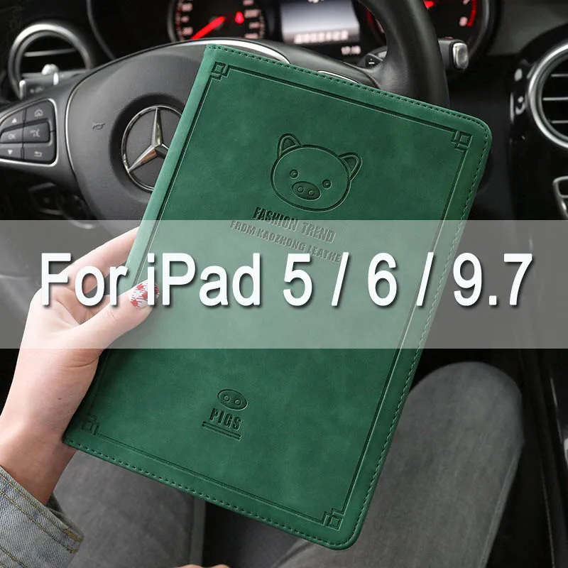 For iPad 5 6 9.7 Магнитная откидная крышка для iPad Air Air2 Mini 1 2 3 4 чехол для планшета для нового iPad 9,7 a1893 Ретро чехол для iPad 2/3/4 - Цвет: For iPad 5 6 9.7