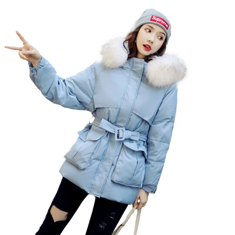 

women winter new style hooded warm short white duck down coats lady slim thickened clothes female popular fashion waist jackets