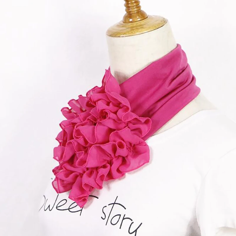 Модный однотонный цветочный воротник шарф роскошный брендовый женский зимний