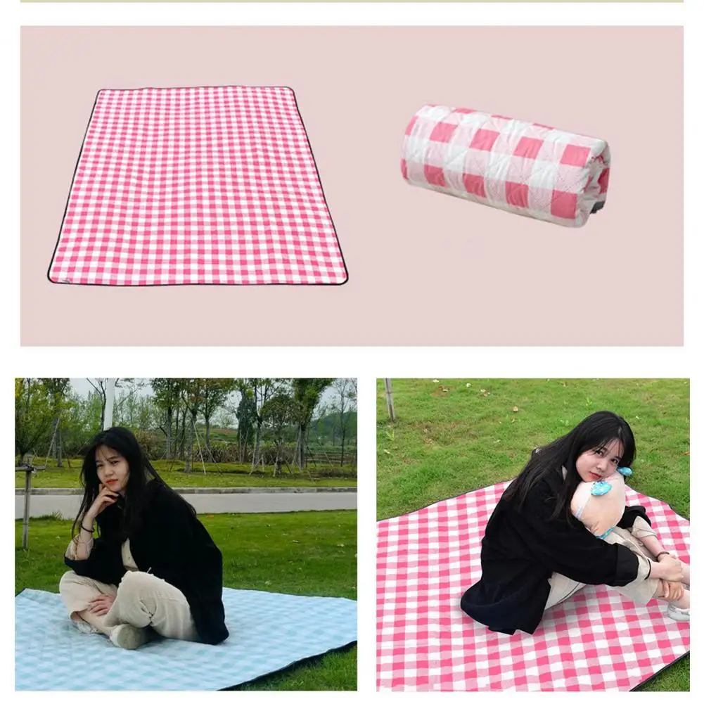 

Machine washable waterproof and moisture-proof picnic mat, beach mat, camping mat, moisture-proof mat, thick plaid picnic mat