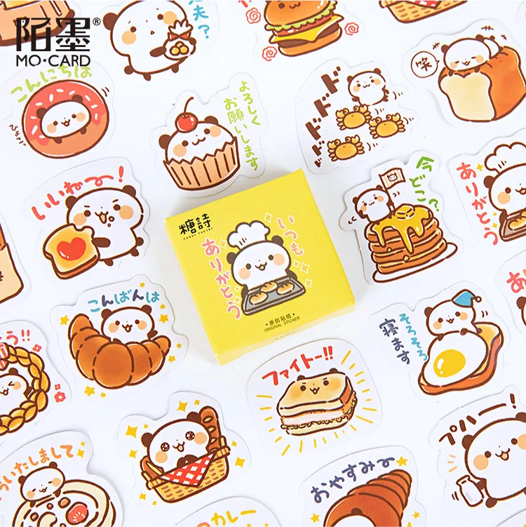 

45 pcs/Box cute Panda Pastry Master Journal DIY account Decorative Stickers Scrapbooking Label Diary Stationery Album Stickers