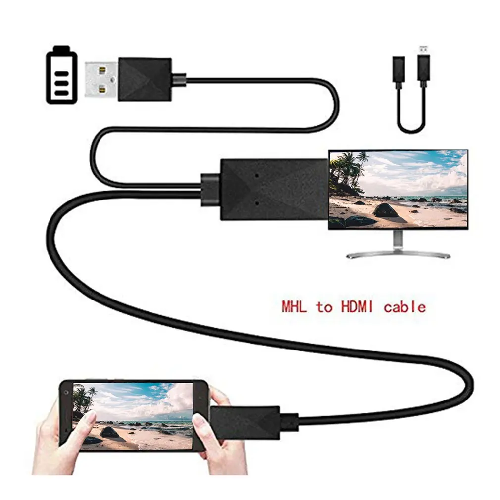 Универсальный Android телефон MHL Micro USB к HDMI 1080P HD ТВ кабель адаптер |