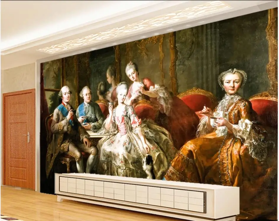 Custom photo wallpaper for walls 3 d murals living room Palace Noble Oil Painting mural TV Background wall paper | Обустройство дома