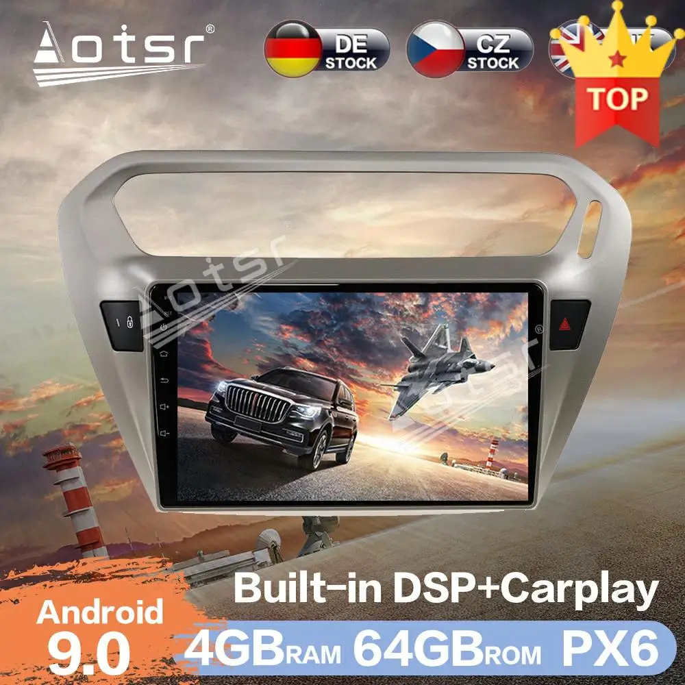 Автомобильный мультимедийный видеоплеер Aotsr 4 Гб + 64 ГБ Android 9 0 GPS навигация DSP для