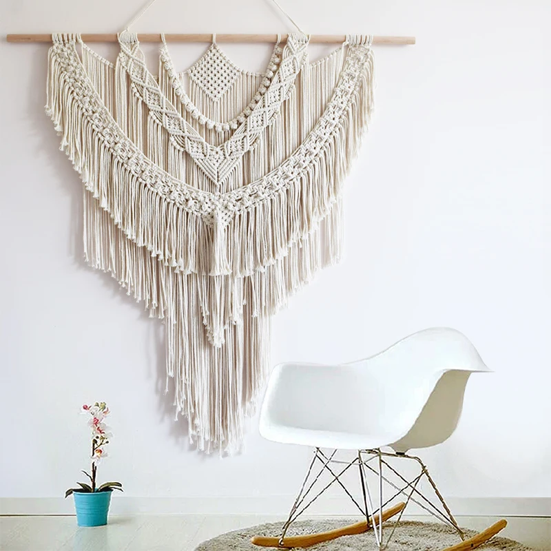 

Настенный гобелен ручной работы в стиле бохо, большой размер, эстетический гобелен, изящный скандинавский декор, винтажный гобелен в стиле ...