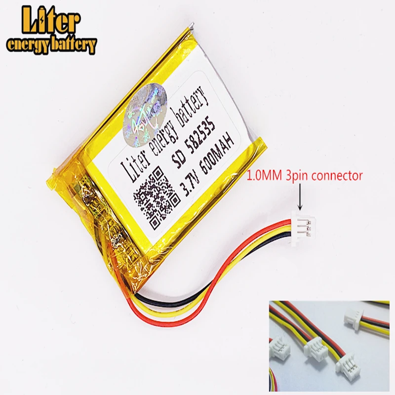 Модель 582535 SP5 3,7 V 600mAh аккумуляторная батарея для тахографа papago F300 F200 F210 QStar A5 DVR 602535 parkcity 710