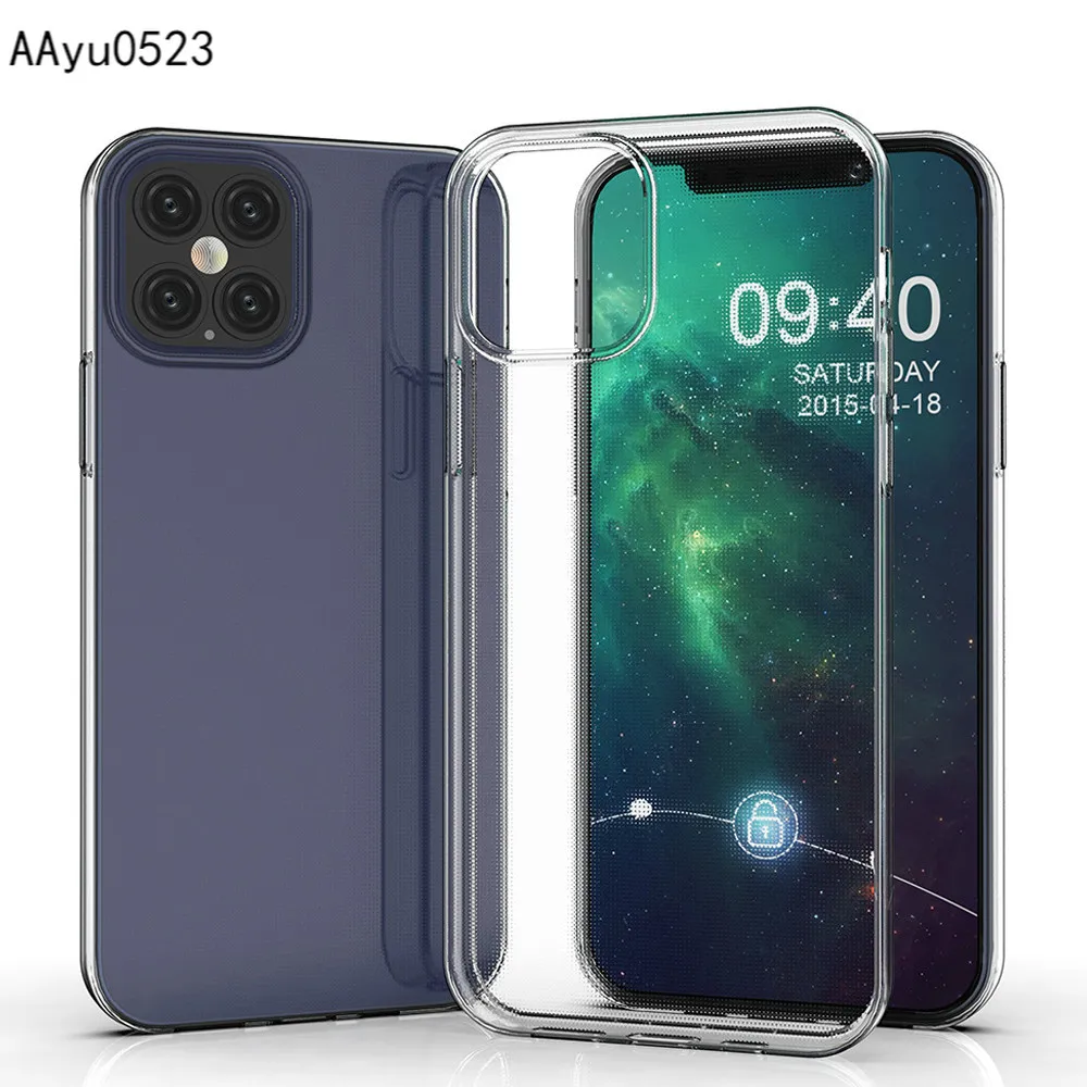 

Slim Crystal Clear Transparent Soft TPU Back Case for Apple IPhone 12 Pro Max Protection Skin Camera Protect Cover for Iphone 12