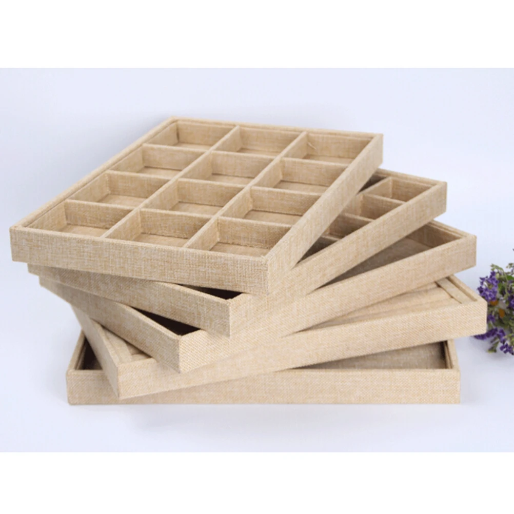 Лоток для ювелирных изделий 12 решеток Штабелируемый съемный коробка дисплей