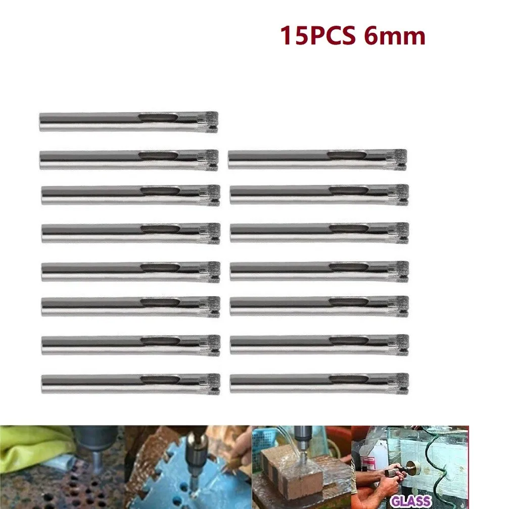 

15Pcs 6mm Diamond Cutter Hole Saw Drill Bit Tools Set For Tile Ceramic Glass Hole Saw Bit Power Tool Wood Drilling Equipment