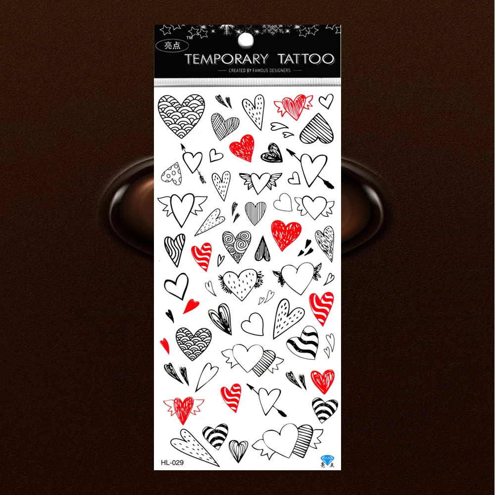 5 шт./лот водостойкая татуировка сердце рука Infinito бесконечность Временные