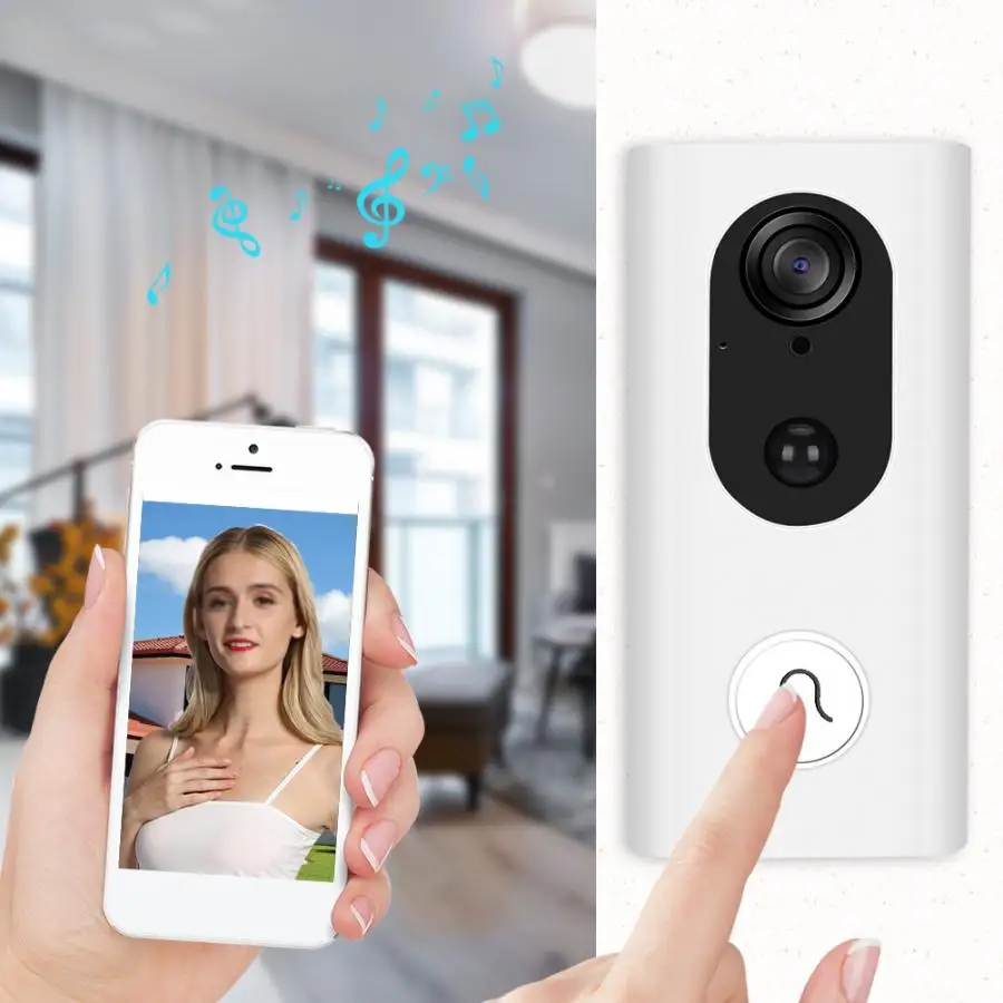 1080P HD беспроводной умный WiFi Ding Dong видео дверной звонок IR Night IP65 Водонепроницаемый