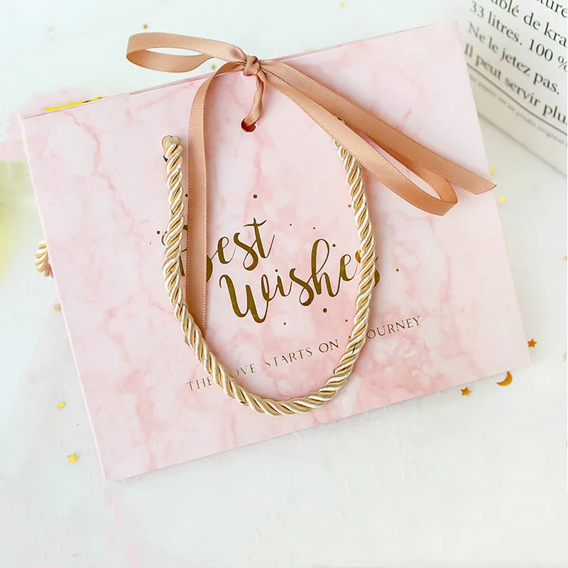 2020 new arrival wedding gift bag Marble pattern packaging box with ribbon favors paper for candy cookies tableware | Дом и сад