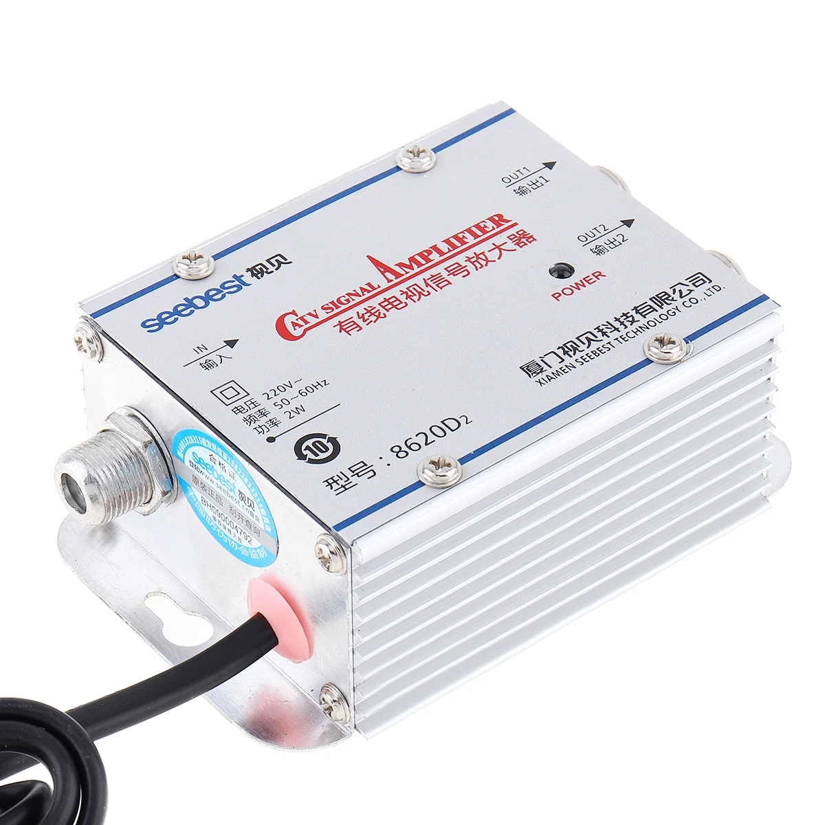 Усилитель ТВ сигнала 1 в 2 выхода CA 20 дБ регулируемый кабель сплиттер для 45 860 МГц