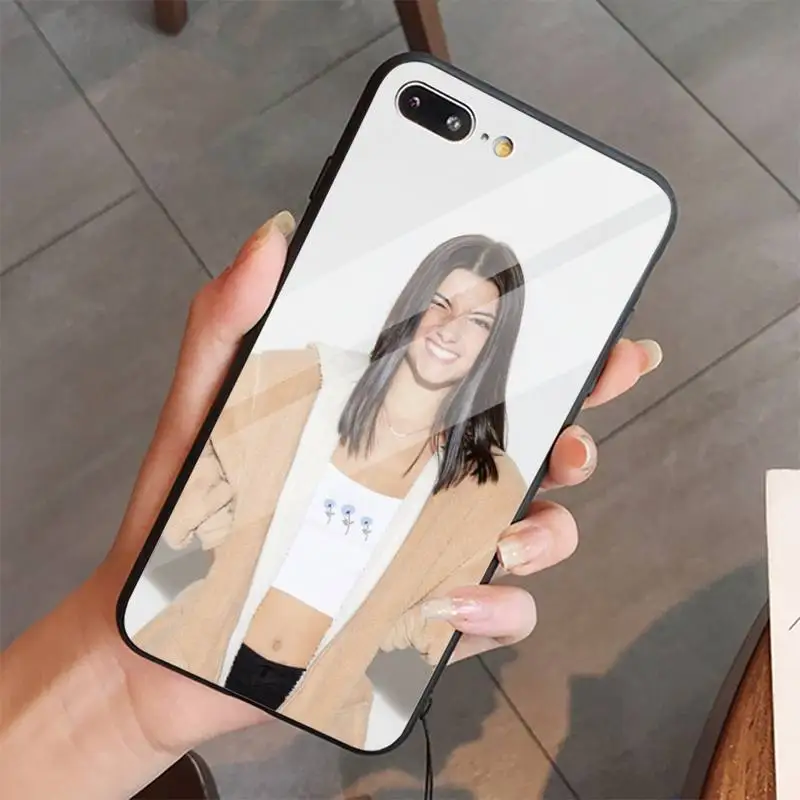 

Charli DAmelio high quality fundas Phone Case Tempered glass For iphone 5C 6 6S 7 8 plus X XS XR 11 PRO MAX