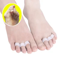 20pair three holes silicone gel toe separators hammer support pads hallux valgus bunion corrector orthopedic foot care tools
