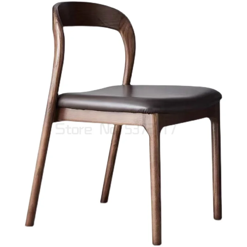 

Furniture solid wood dining chair Nordic simple family dining room wooden chair back chair study desk chair