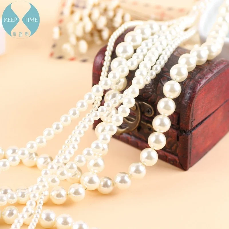 

Ritoule Butterfly knot, beaded DIY fittings, rice white highlight, imitation pearls, double Kong Zhu