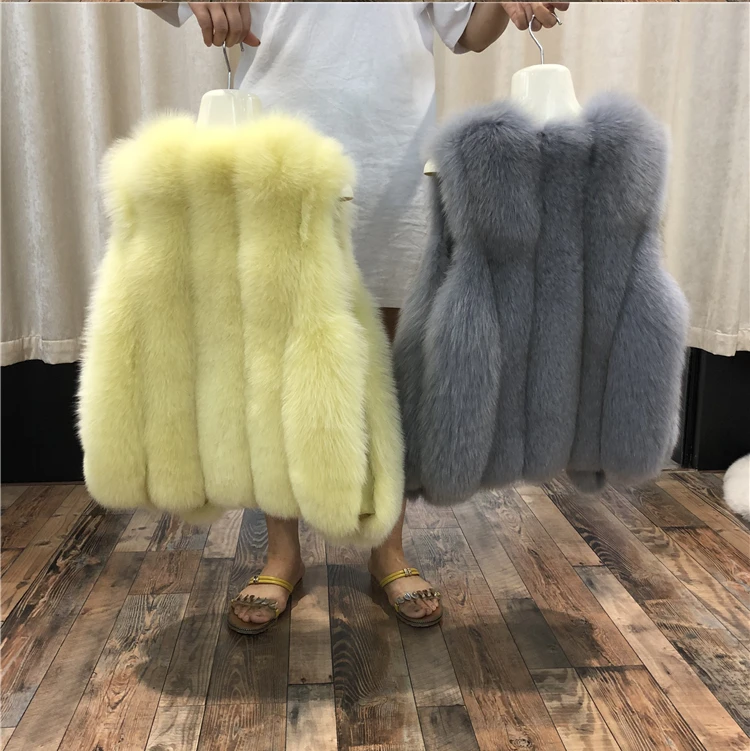 ZDFURS* натуральный Лисий меховой жилет для женщин Зима Осень Теплый Женский жилет без рукавов из лисьего меха женский цветной натуральный короткий жилет