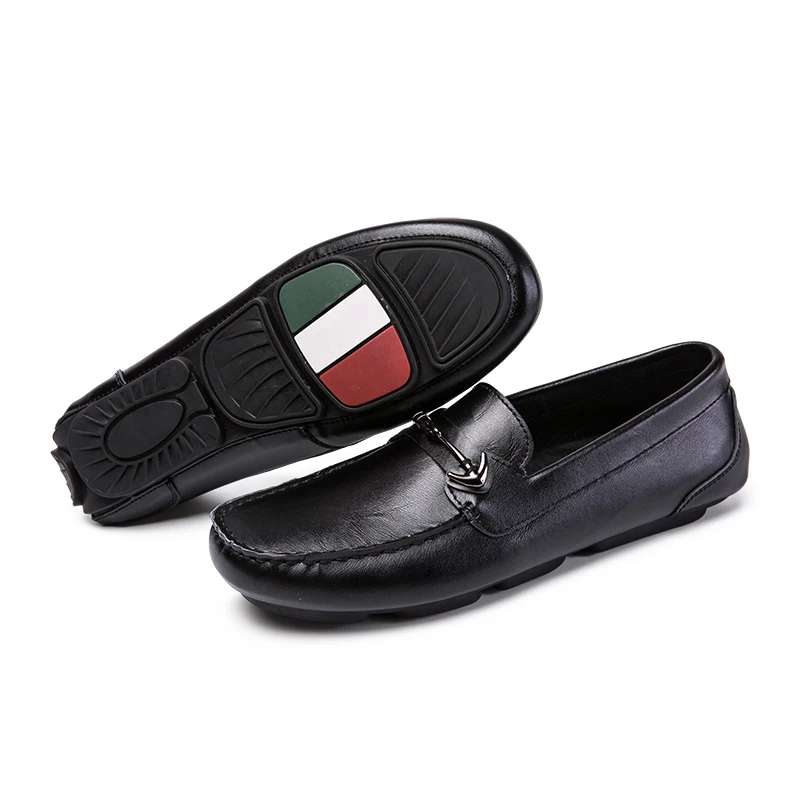 

2020 Fashion Men Shoes Leather Casual Soft Loafers Male Moccasins Breathable Waterproof Slip On Driving Shoes Flats Footwear