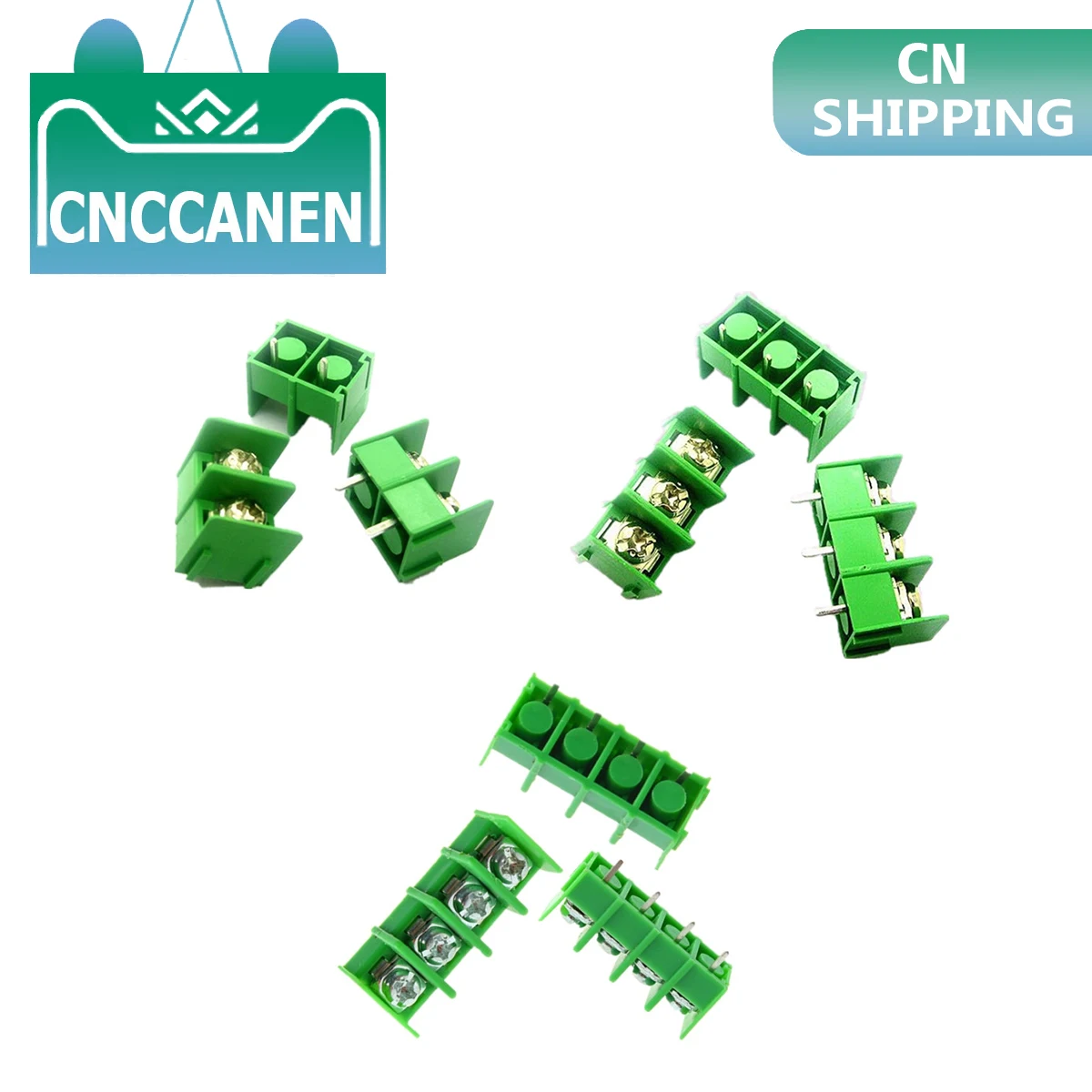 

10PCS/lot KF7.62 - 2P 3P 4P MG7.62 - 2 3 4 Pin Can be spliced Screw Terminal Block Connector Green 7.62mm Pitch 300V 10A