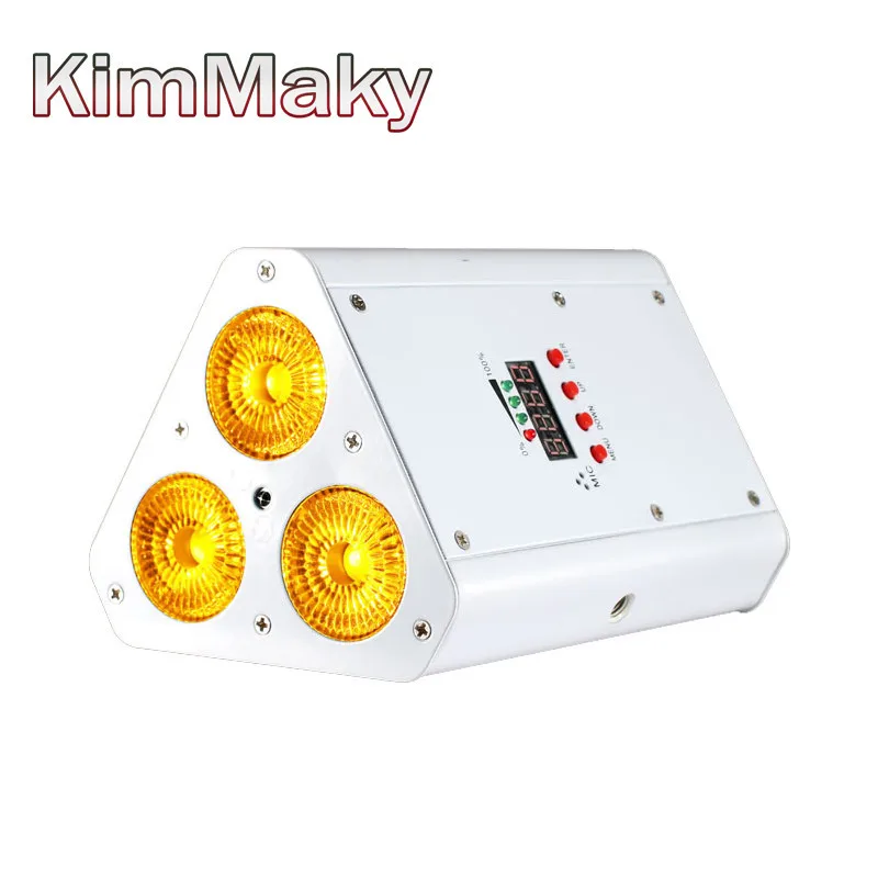 1 свет + коробка) Новый плоский аккумулятор светодиодный Клин par 3x18 Вт rgbwaUV