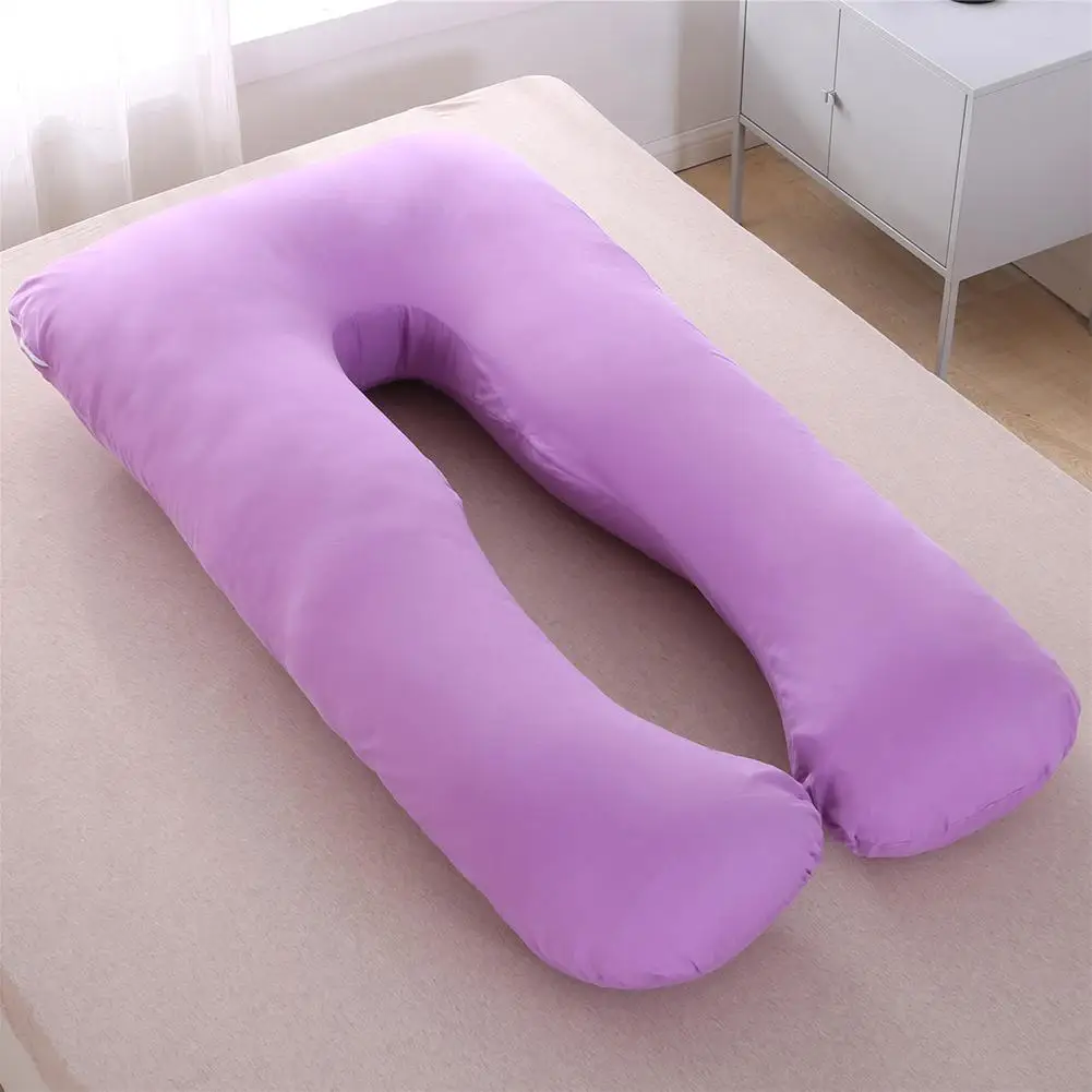 Funda de almohada de 160x80cm para embarazadas, funda de almohada tipo U Lumbar, protecci&oacute;n lateral multifunci&oacute;n, para mujeres embarazadas-3