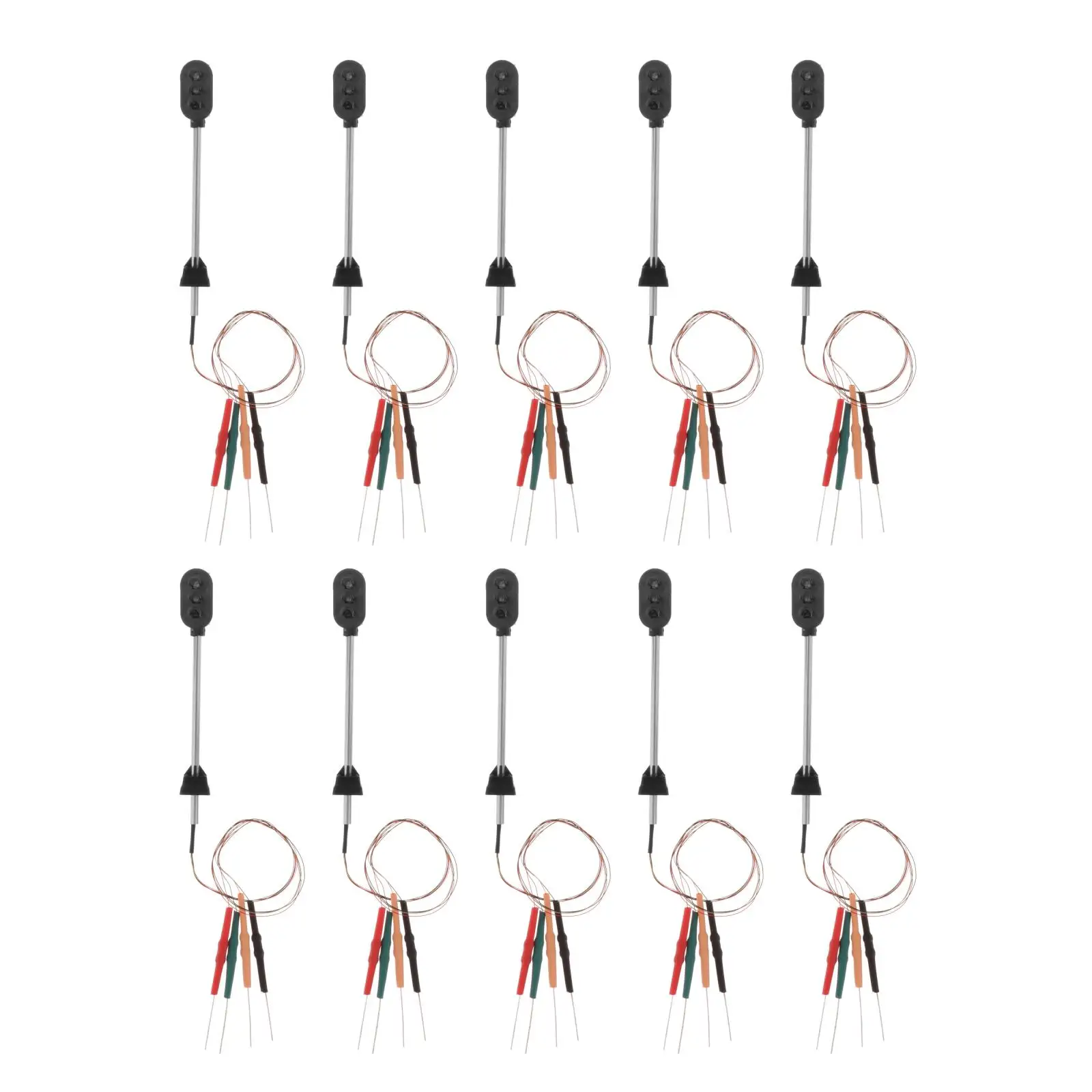 

10x Mini Model Traffic Light Scenery Railway 12V Signal Light HO Gauge 1/100