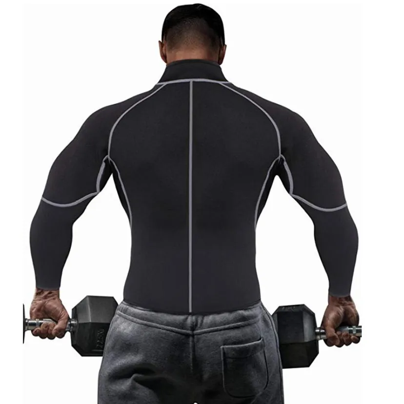 New Men's Hot Sweat Weight Loss Shirt Corset Shapewear Fitness Neoprene Body Shaper Sauna Jacket Suit Training blouses