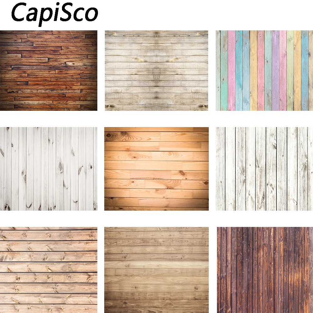 Capisco Wood Background For Photography Planks Board Hardwood Texture Party Baby Pattern Photo Backdrop Photocall  Studio Props