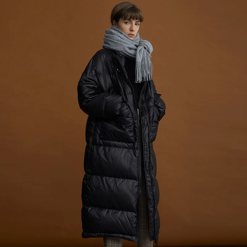 2019 новая зимняя длинная пуховая Парка женская s белая куртка большой размер