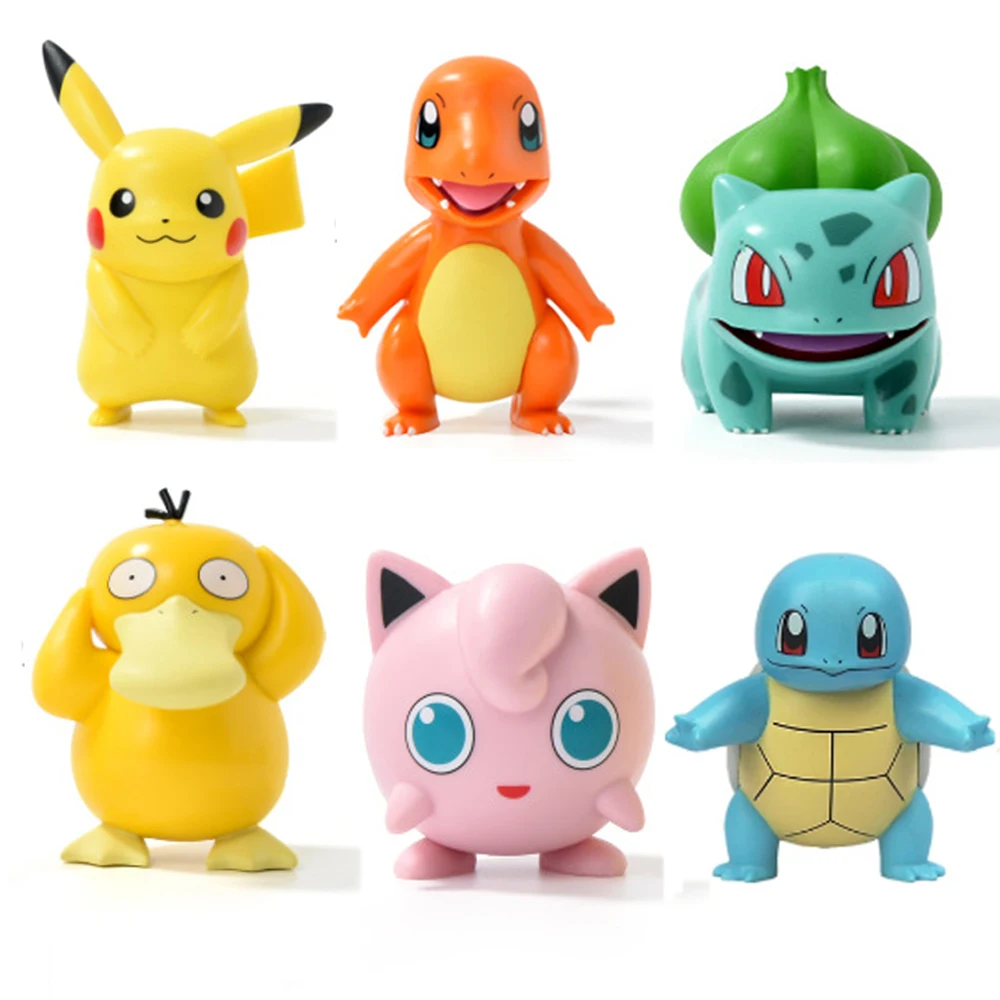 

Экшн-фигурка покемона кавайная Покемон Пикачу чармандер Бульбазавр Сквиртл психоут Симпатичная модель детские игрушки подарок на день рож...