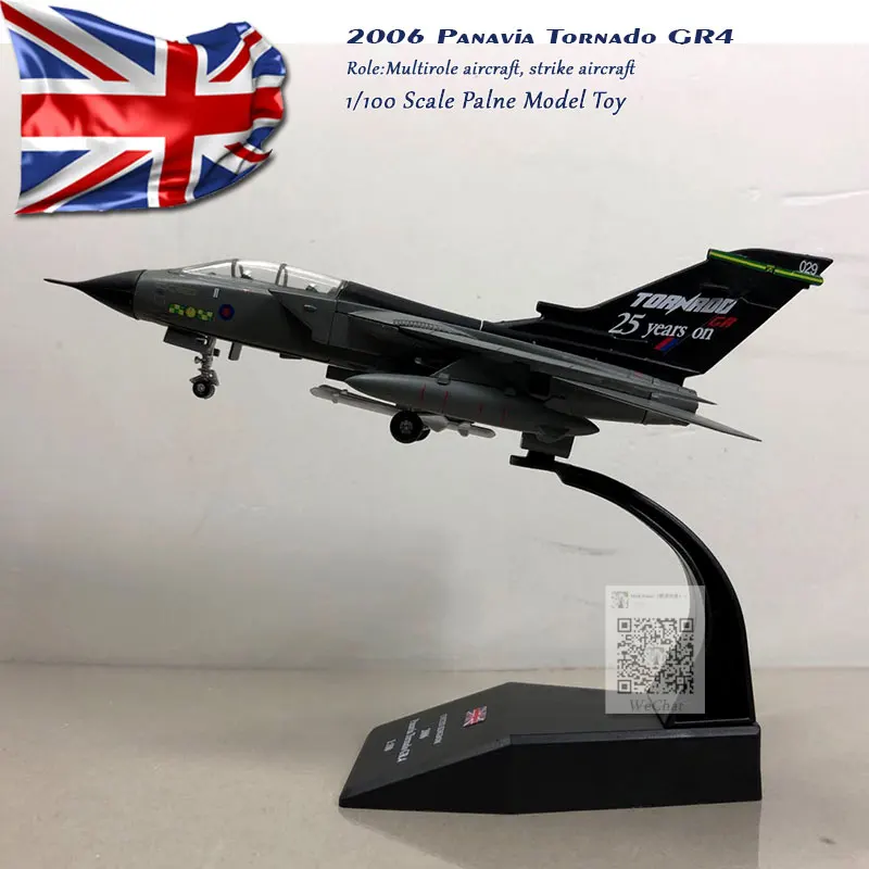 WLTK военная модель 1/100 весы RAF Panavia Торнадо GR4 боец литой металлический самолет