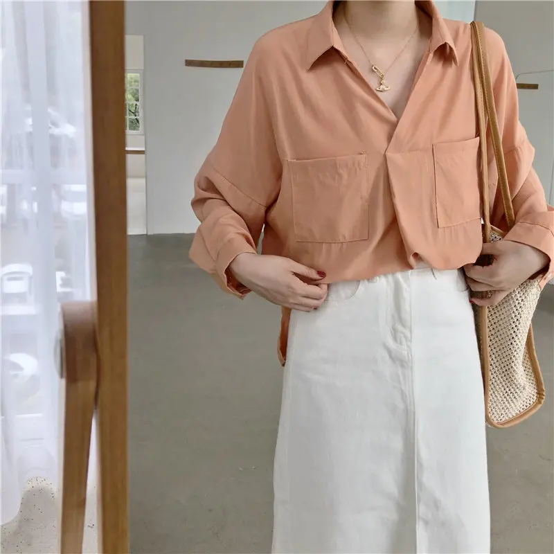 Элегантный однотонный тонкий свежий лето 2019 солнцезащитные модные топы HziriP