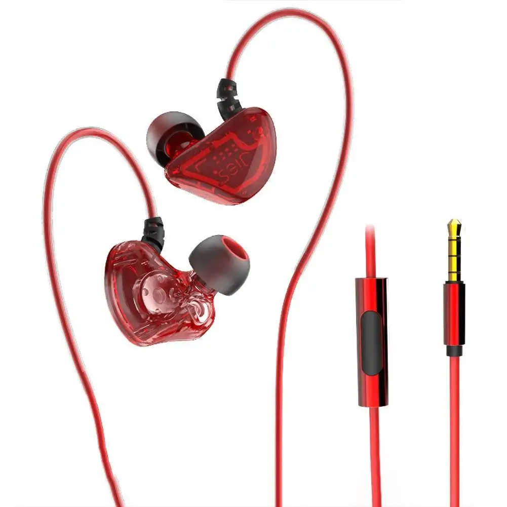 

X62 Graphene Dynamic Driver 3.5mm Wired In-Ear Earphone HiFi Bass Sports Headset