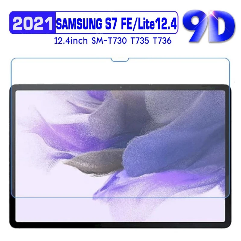

Закаленное стекло 9H для Samsung Tab S7 FE /Lite 2021, 10,1-дюймовая Защитная пленка для экрана планшета, для Samsung Φ T735 T736