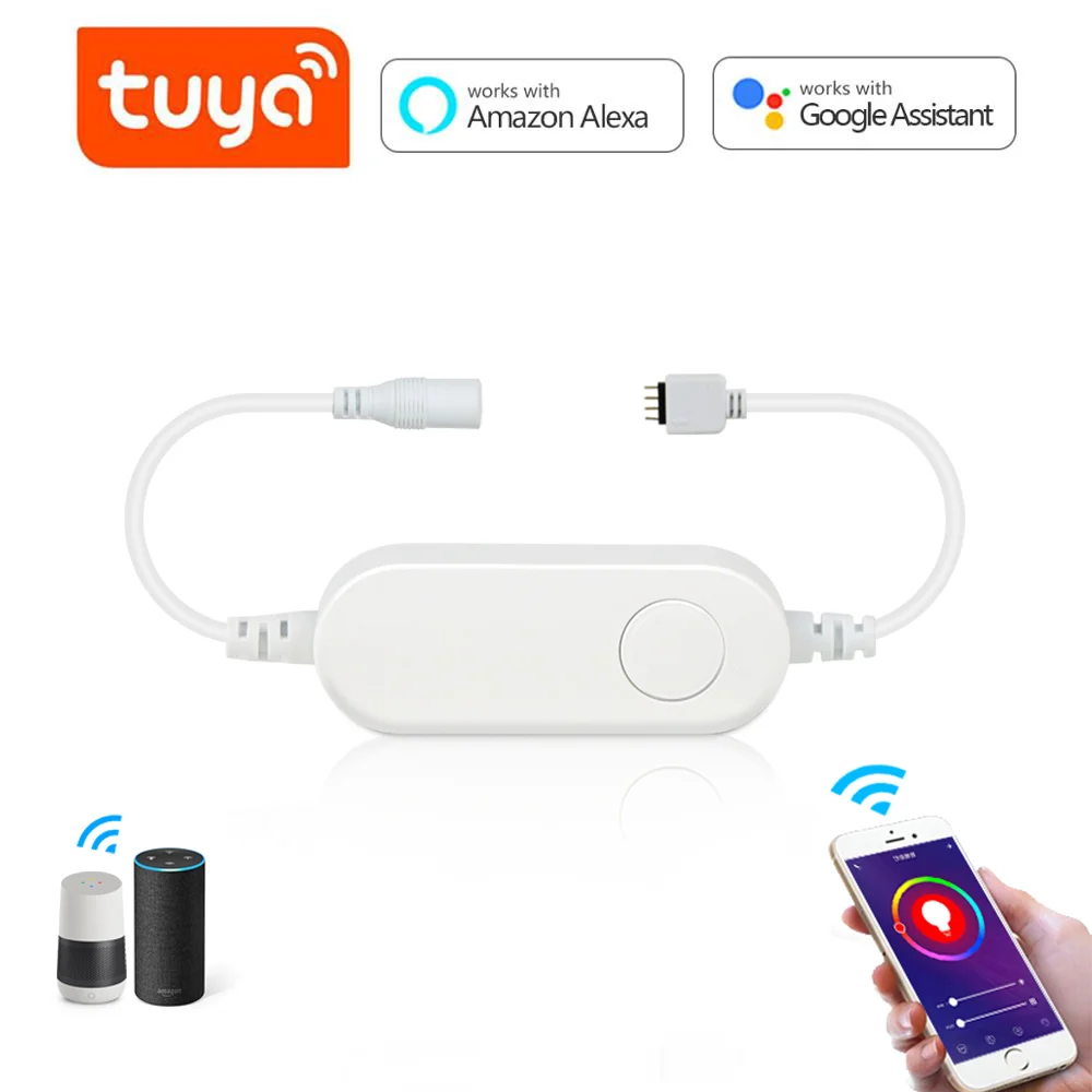 Tuya Wi Fi RGB Управление Светодиодные ленты светильник приложение Smart Life работать с