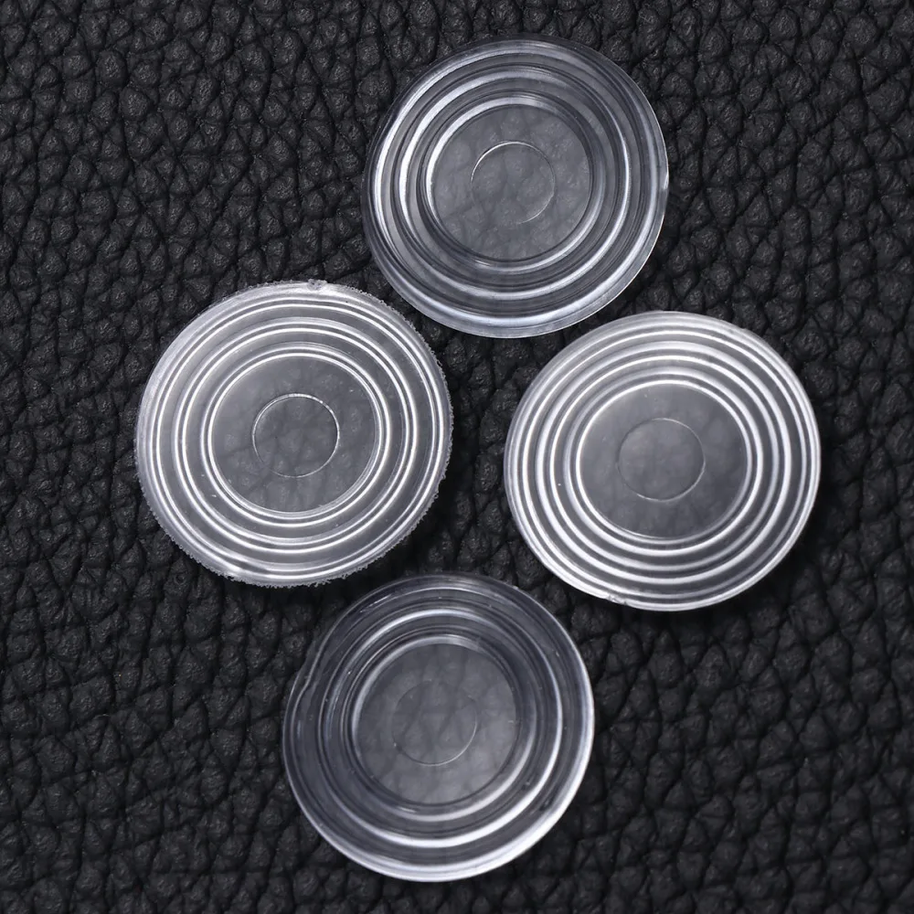 

30 Pcs Furniture Bumpers Round Shape Glass Table Pads Transparent Rubber Mat Non-slip Grip Pads for Wall and Wooden