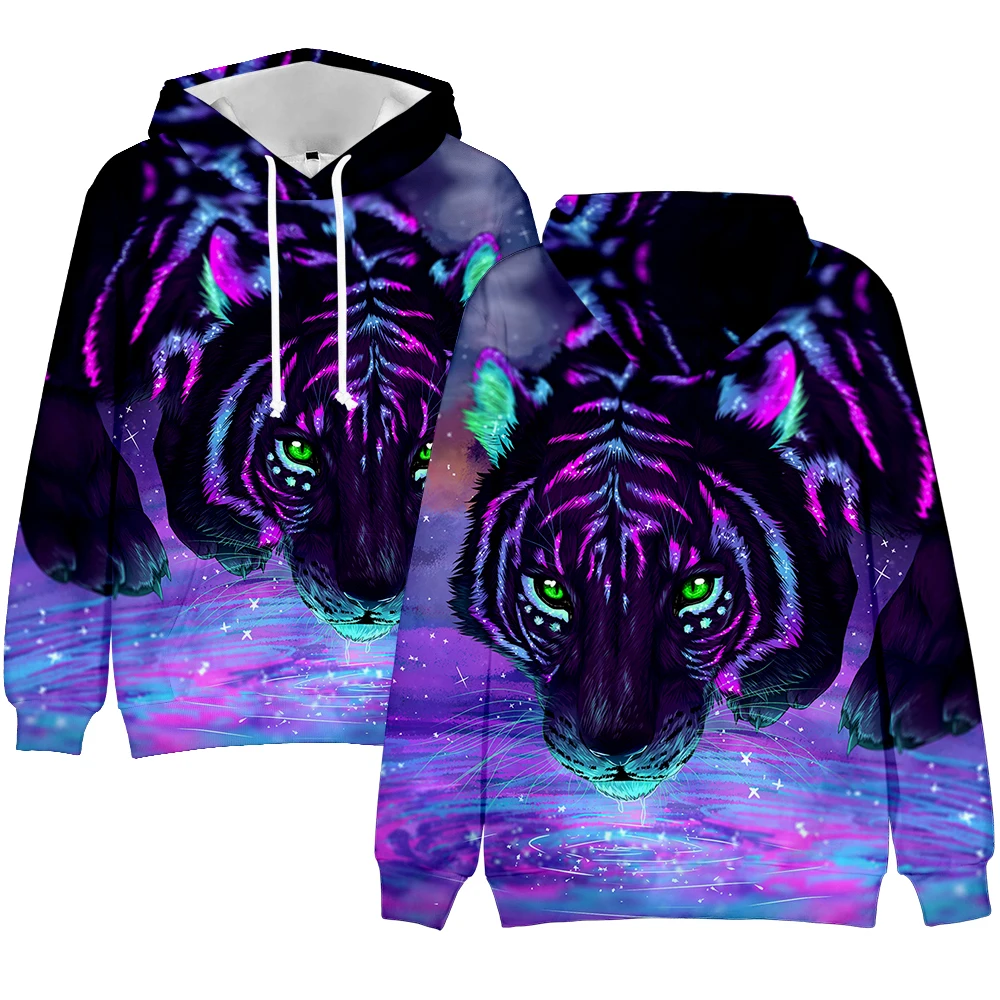 

Creative Hoodie Boys 3D Tiger Men Hoodies Sweatshirt child Harajuku Anime Tiger Hoodie men's Clothingkids Al kids All-match