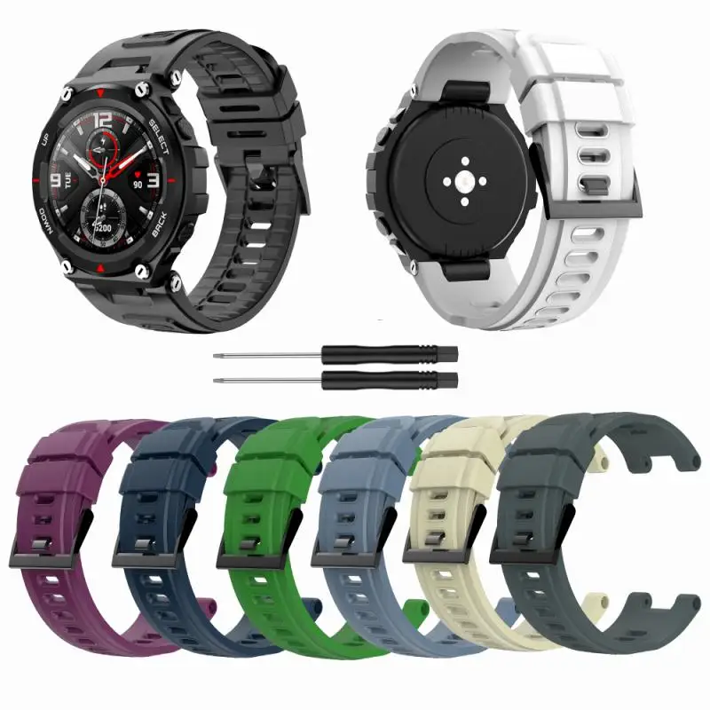 

New Replacement Sport Strap For Huami Amazfit T-Rex Adjustable Strap Bracelet For Amazfit T-Rex Watch Silicone Strap