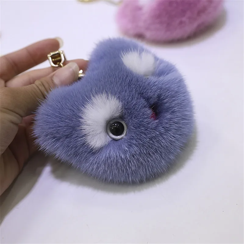 Новинка подвеска из натурального меха норки милый брелок с головой кота