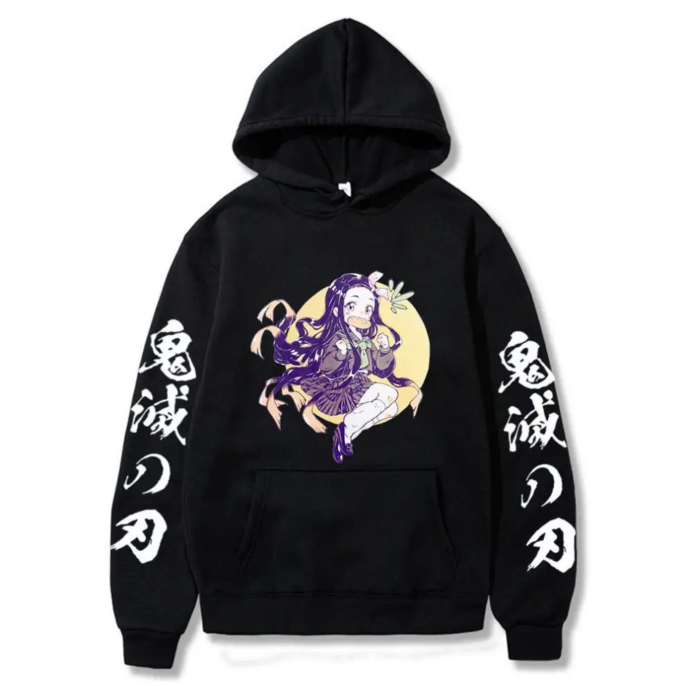 

Anime Demon Slayer Tanjirou Nezuko Men Hoodie Harajuku Casual Long Sleeve Sweatshirt Boy Unisex Streetwear Hip hop Male Tee Tops