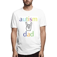 autism dad graphic tee mens short sleeve t shirt cotton funny tops