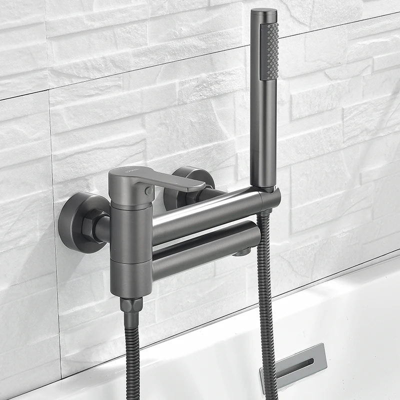 Смеситель для ванны с одной ручкой настенный смеситель ручного душа тройной