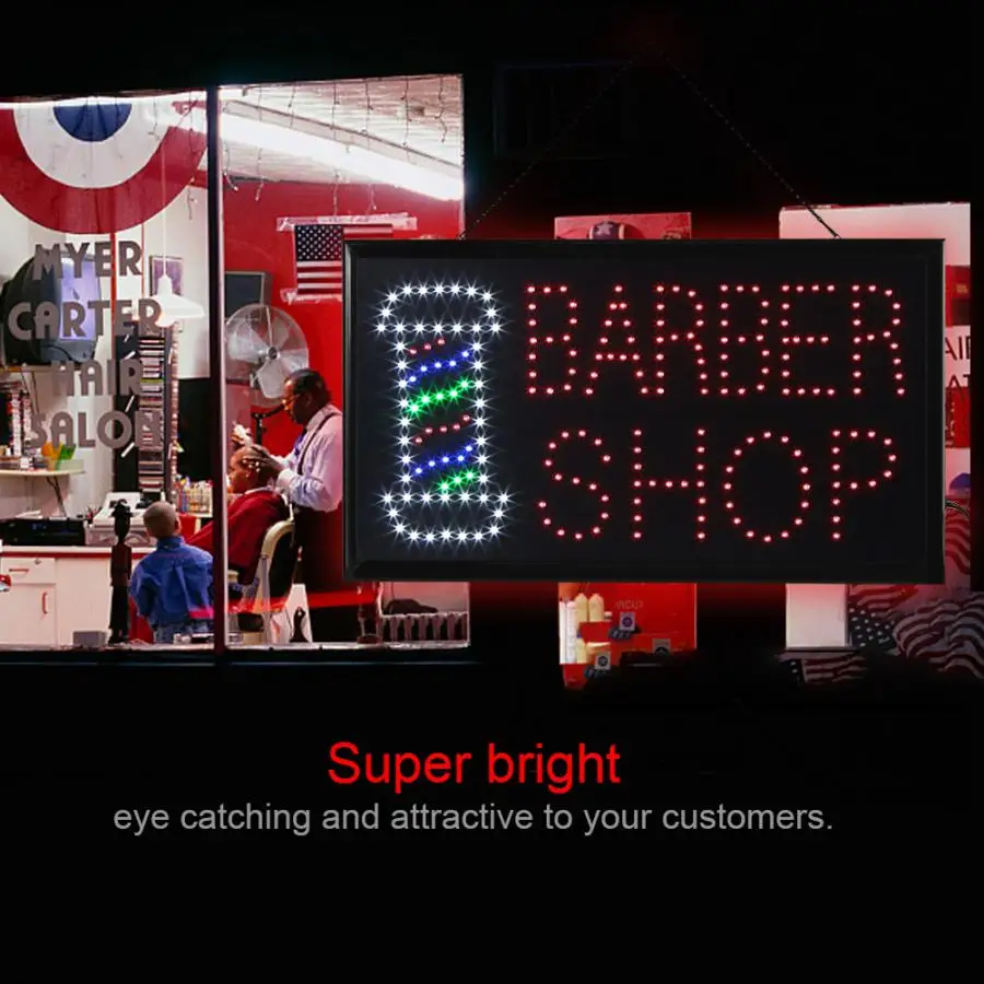 Яркий мигающий светодиодный цветной светильник для парикмахерской витрина