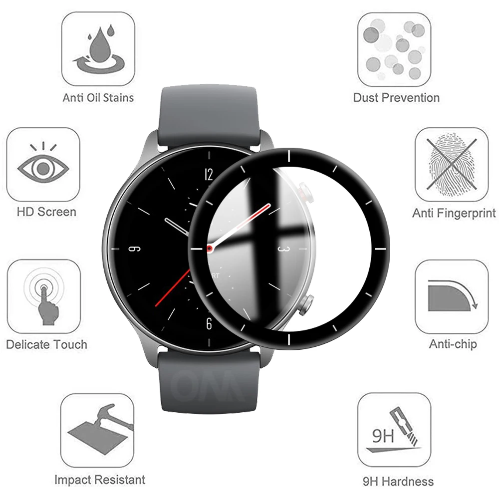 20D полное покрытие экрана протектор для Huami Amazfit GTR 2 2E Смарт-часы Защитная пленка 3