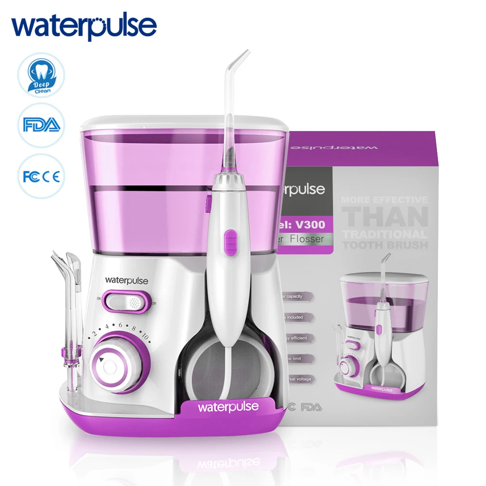 Waterpulse V300R ирригатор капельный полив с 5 советы ирригатор полости рта электрические Ирригатор для полости рта стоматологических Flosser 800 мл Ёмкость гигиены полости рта для Семья уход ирригатор для полости рта