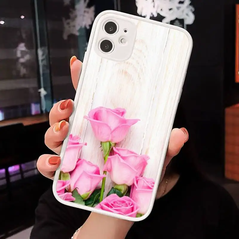

Peony tulip beautiful flower Phone Cases Matte Transparent for iPhone 7 8 11 12 s mini pro X XS XR MAX Plus cover funda