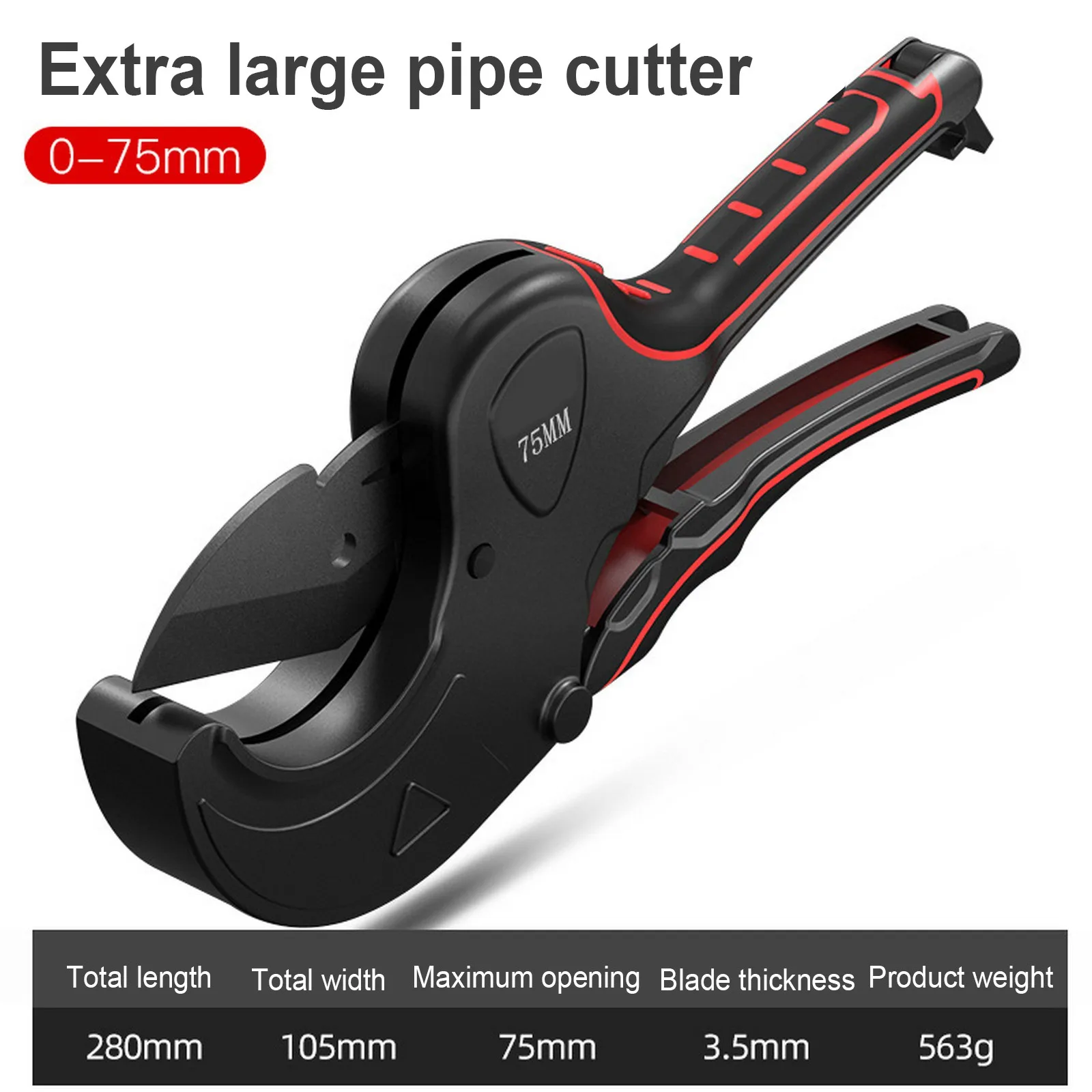 

Pipe Scissors Professional Hot Melt Water Pipe Pvc Self Locking Ratchet Gear Cutter Alloy Cutting Machine Non-slip Handle
