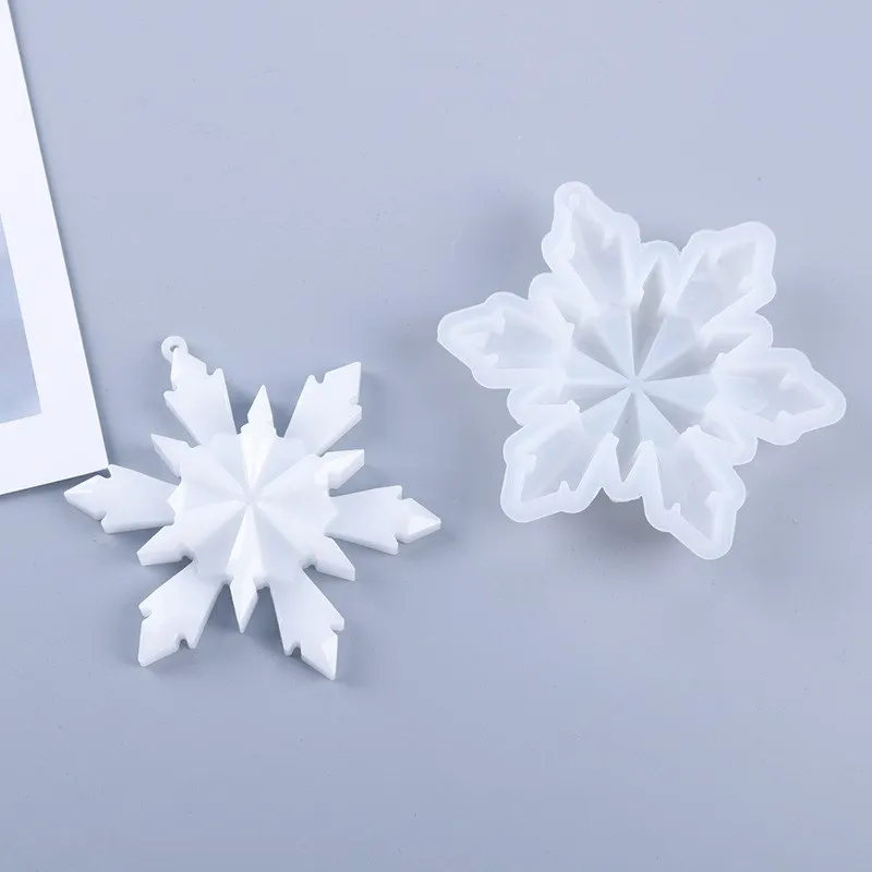 

Crystral Mirror Mold Snowflake Pendant Jewelry Making Silicone Mold DIY Handmade Resin Crafts Casting Mould