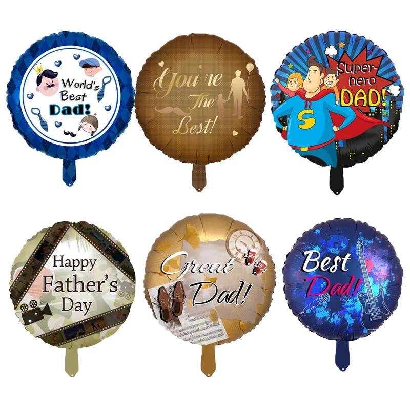 

10Pcs 18Inch Spanish Happy Father's Day Helium Balloon Feliz Dia Super Papa Foil Balloons Father Party Decoration Baloes Globos